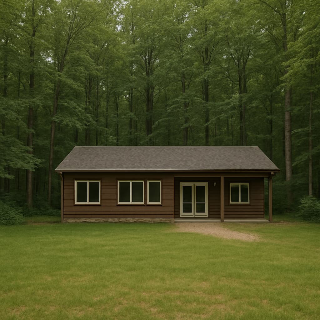 Scouting gebouw in het bos